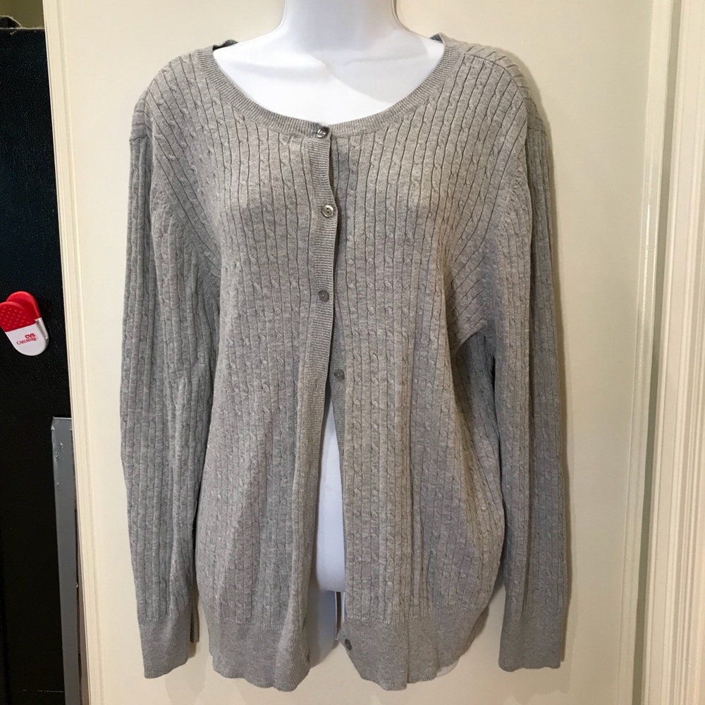 Lane Bryant Gray Cardigan